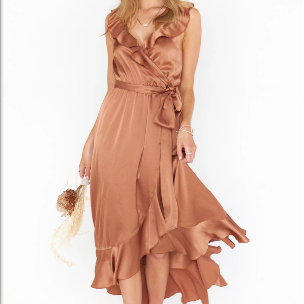 Samantha ruffle bridesmaids dress